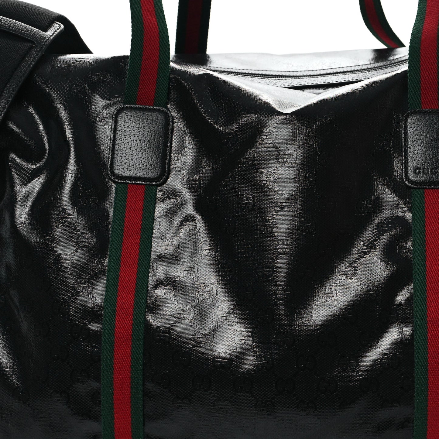 Crystal Monogram Web Large Duffle Bag Black