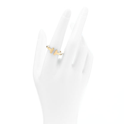 Tiffany 18K Yellow Gold T Square Ring 58 8.5 2 of 5