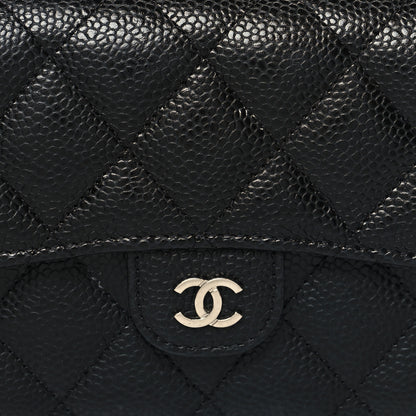 Chanel Caviar Quilted Large Gusset Flap Wallet Black 9 of 9