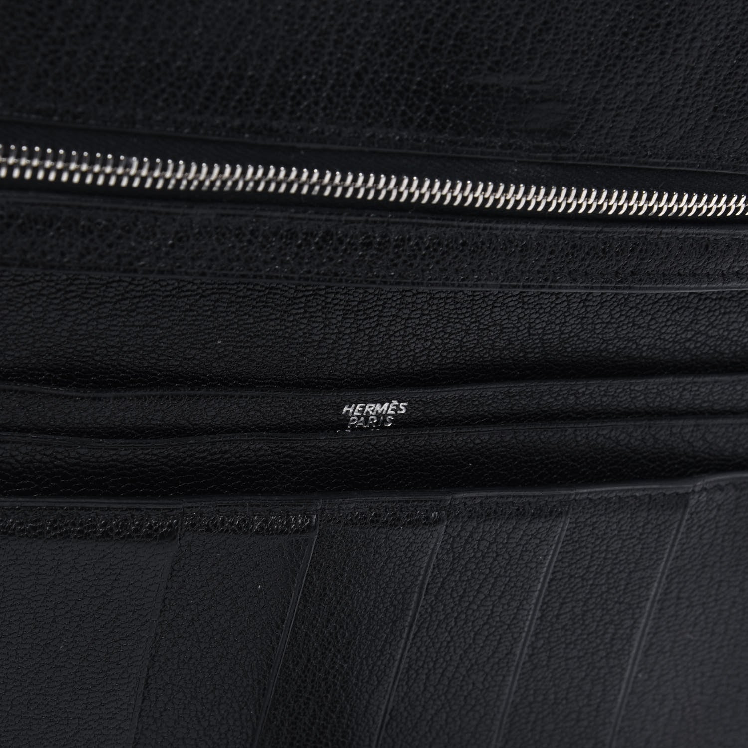 Hermes Chevre Mysore Bearn Gusset Wallet Black 10 of 19