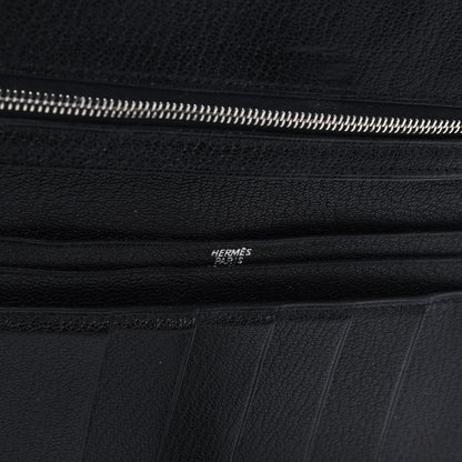 Hermes Chevre Mysore Bearn Gusset Wallet Black 10 of 19