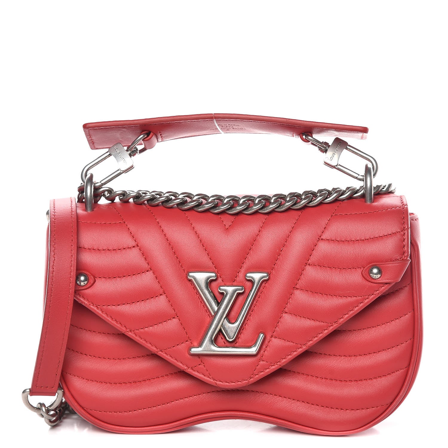 Louis Vuitton Calfskin New Wave Chain MM Ecarlate 1 of 13