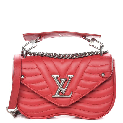 Louis Vuitton Calfskin New Wave Chain MM Ecarlate 1 of 13