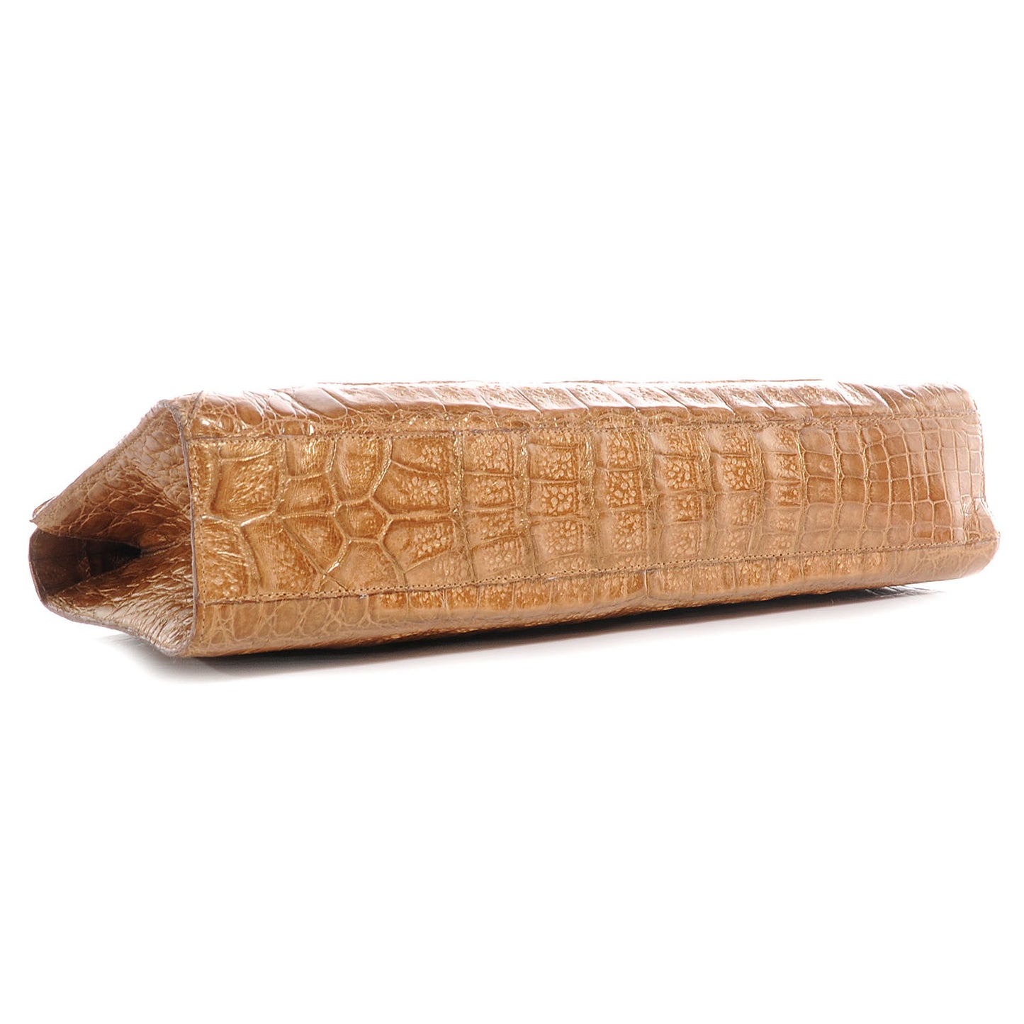 Crocodile Envelope Clutch Bronze