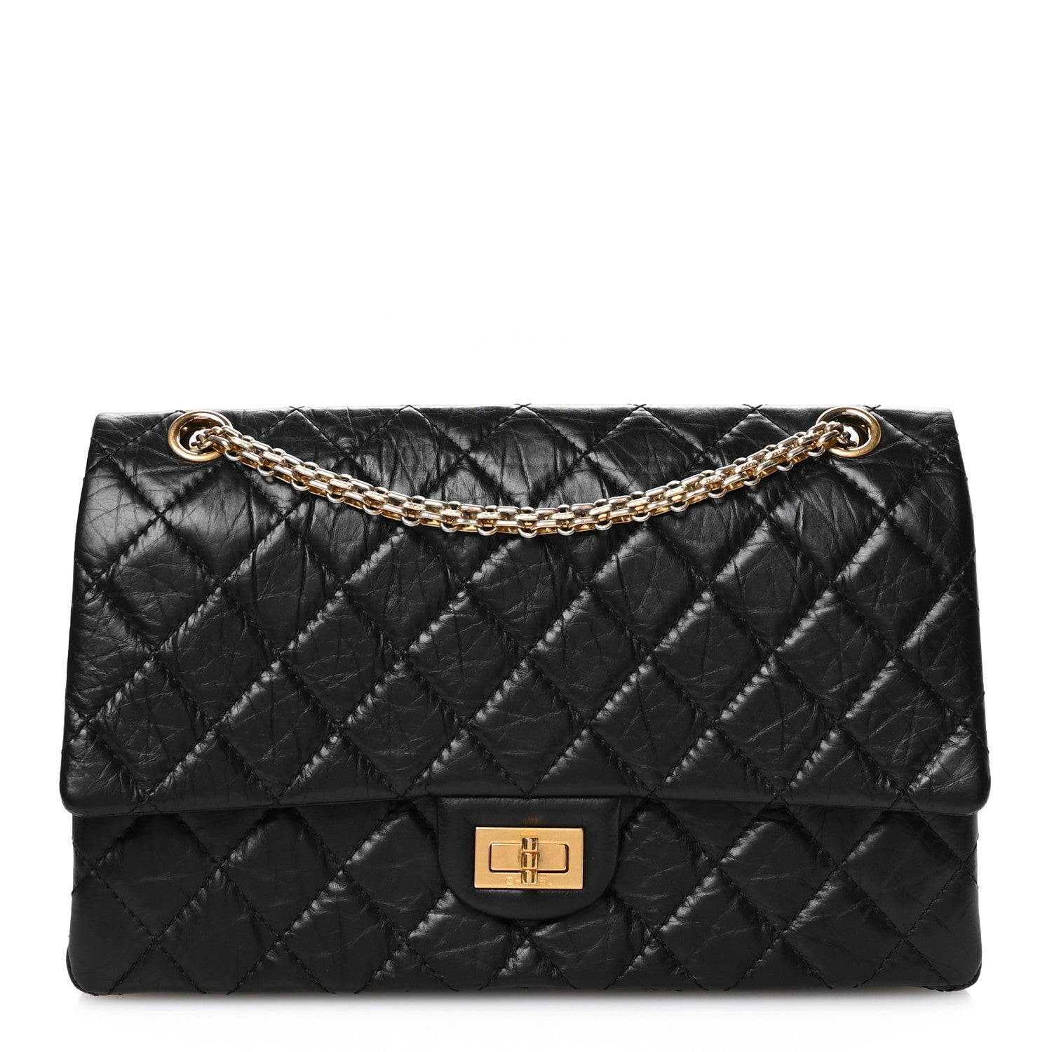Chanel Aged Calfskin Quilted 2.55 Reissue 226 Flap Black 1 of 12