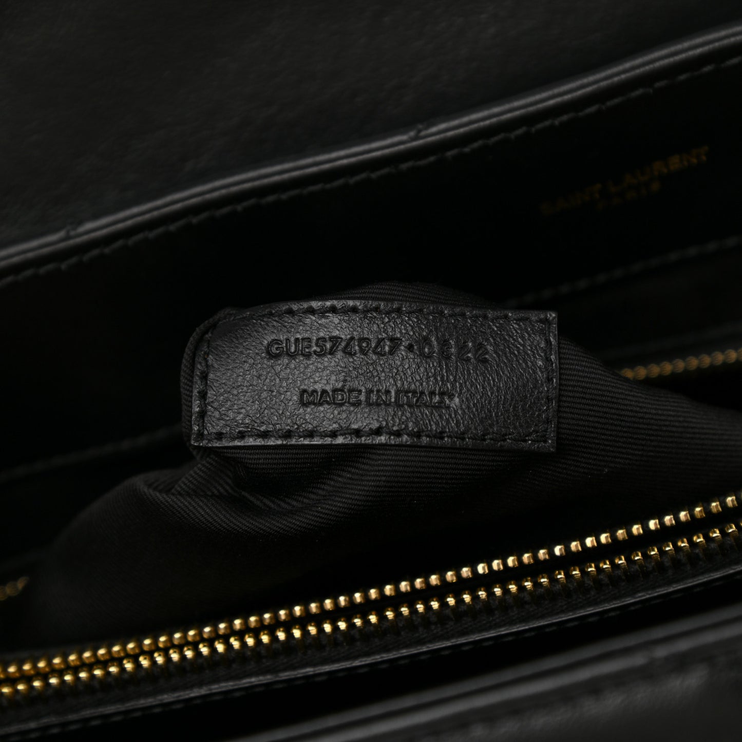 Calfskin Y Quilted Monogram Large Loulou Chain Satchel Black