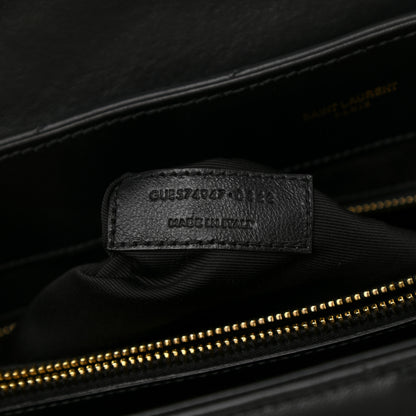 Saint Laurent Calfskin Y Quilted Monogram Large Loulou Chain Satchel Black 7 of 12