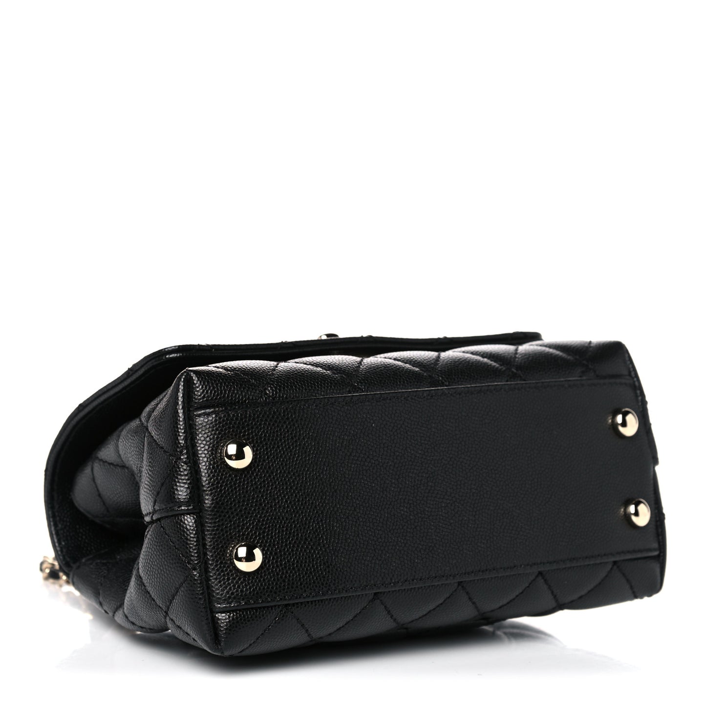 Caviar Quilted Extra Mini Coco Handle Flap Black