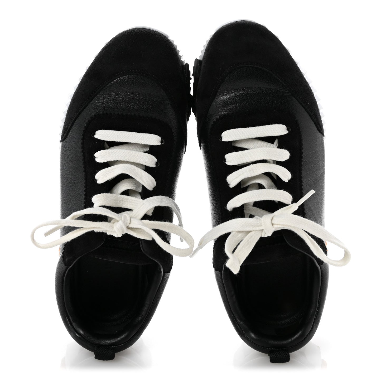 Goatskin Suede Goatskin Bouncing Sneakers 37.5 Black