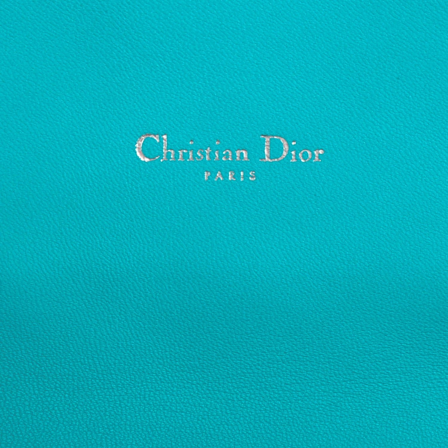 Christian Dior Lambskin Cannage Miss Dior Promenade Pouch Turquoise 6 of 7