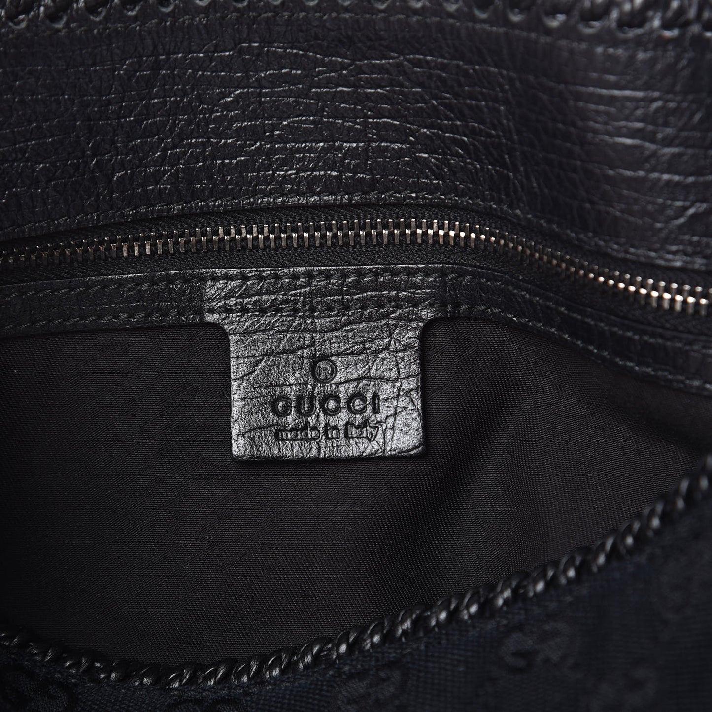 Monogram Large Horsebit Chain Hobo Black