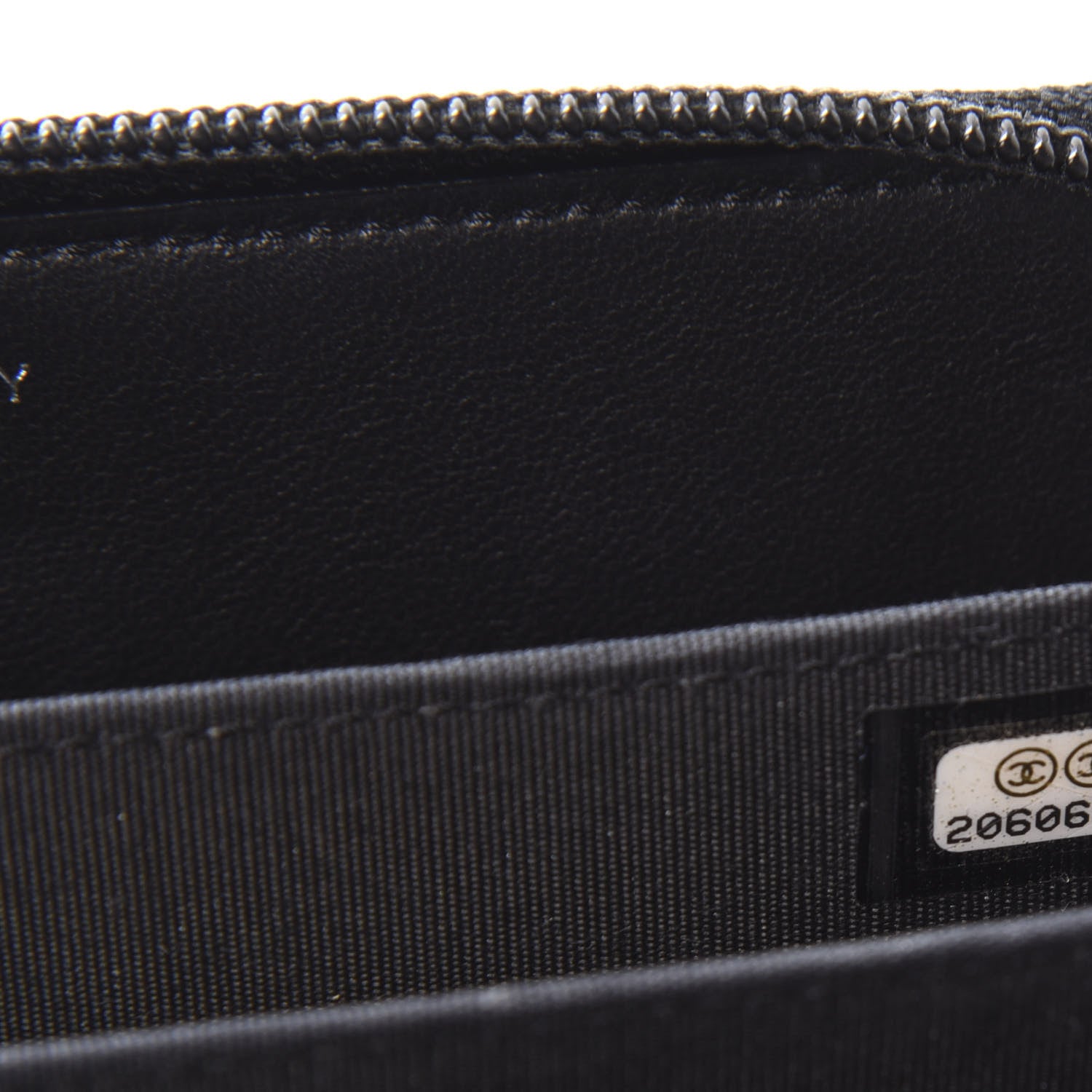 Chanel Lambskin Quilted Small Boy Zip Around Wallet Black 10 of 10