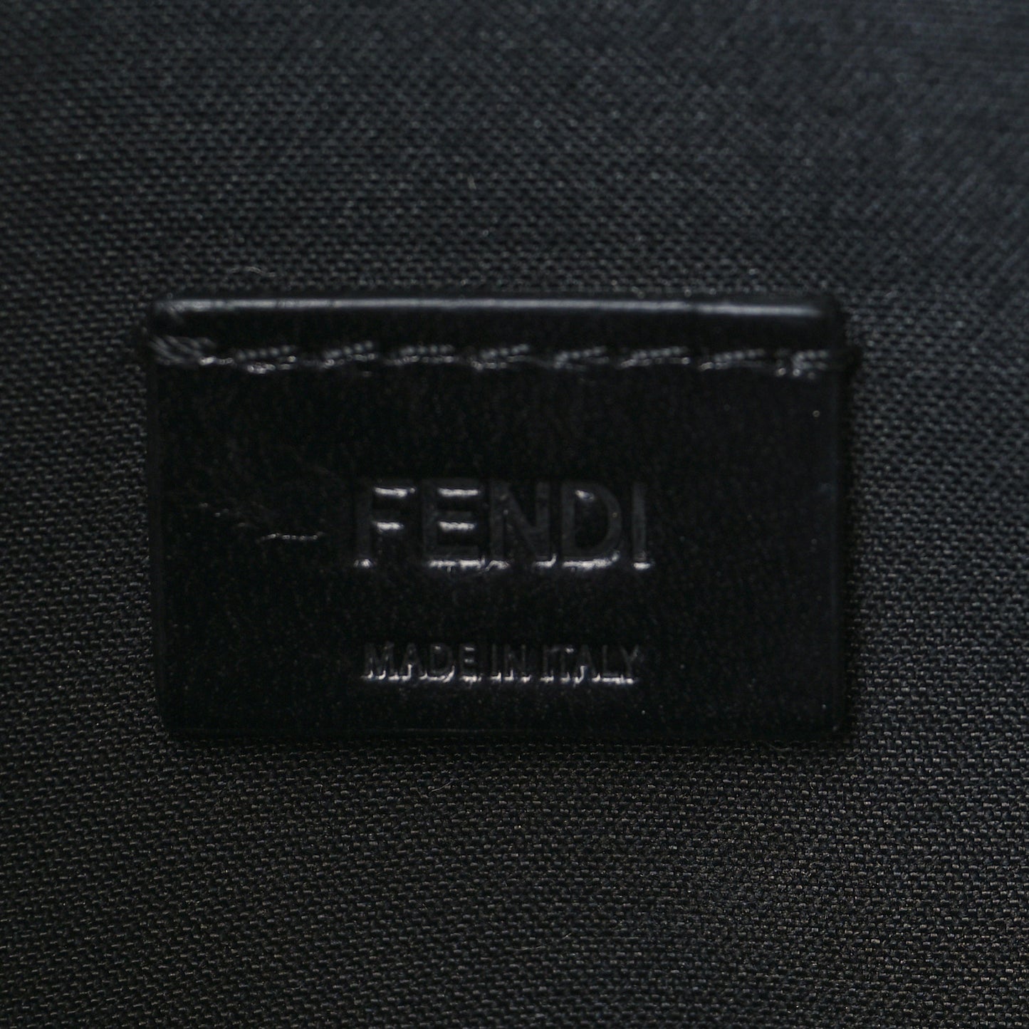 Calfskin Embroidered Bug Pouch Black