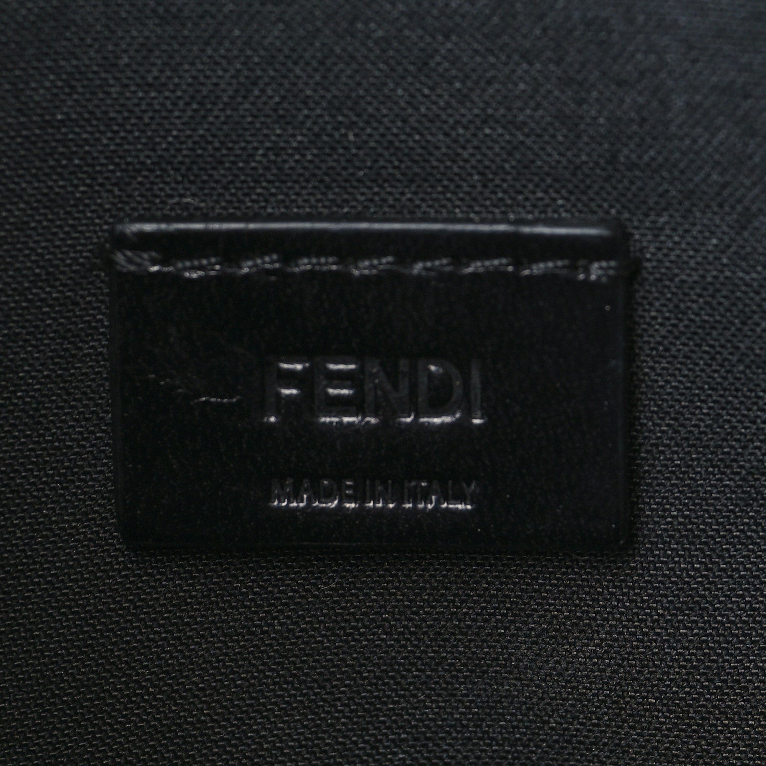 Fendi Calfskin Embroidered Bug Pouch Black 6 of 9