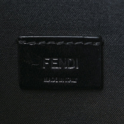 Fendi Calfskin Embroidered Bug Pouch Black 6 of 9