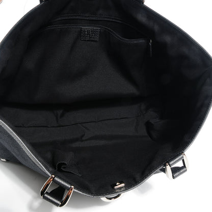 Gucci Denim Monogram Large Abbey Tote Black 6 of 9