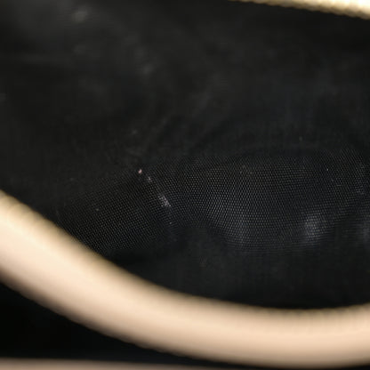 Saint Laurent Grain De Poudre Mixed Matelasse Triquilt Monogram Chain Wallet Dark Beige 9 of 9