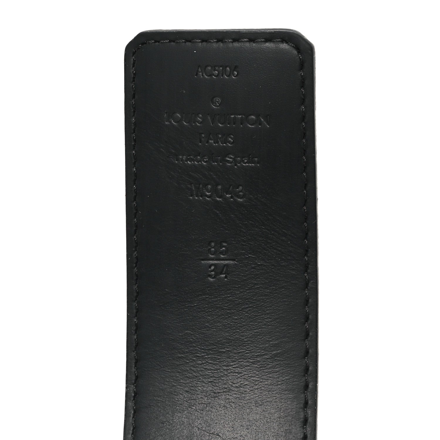 Louis Vuitton Monogram Eclipse Taigarama 40mm LV Initiales Reversible Belt 85 34 Black 3 of 5