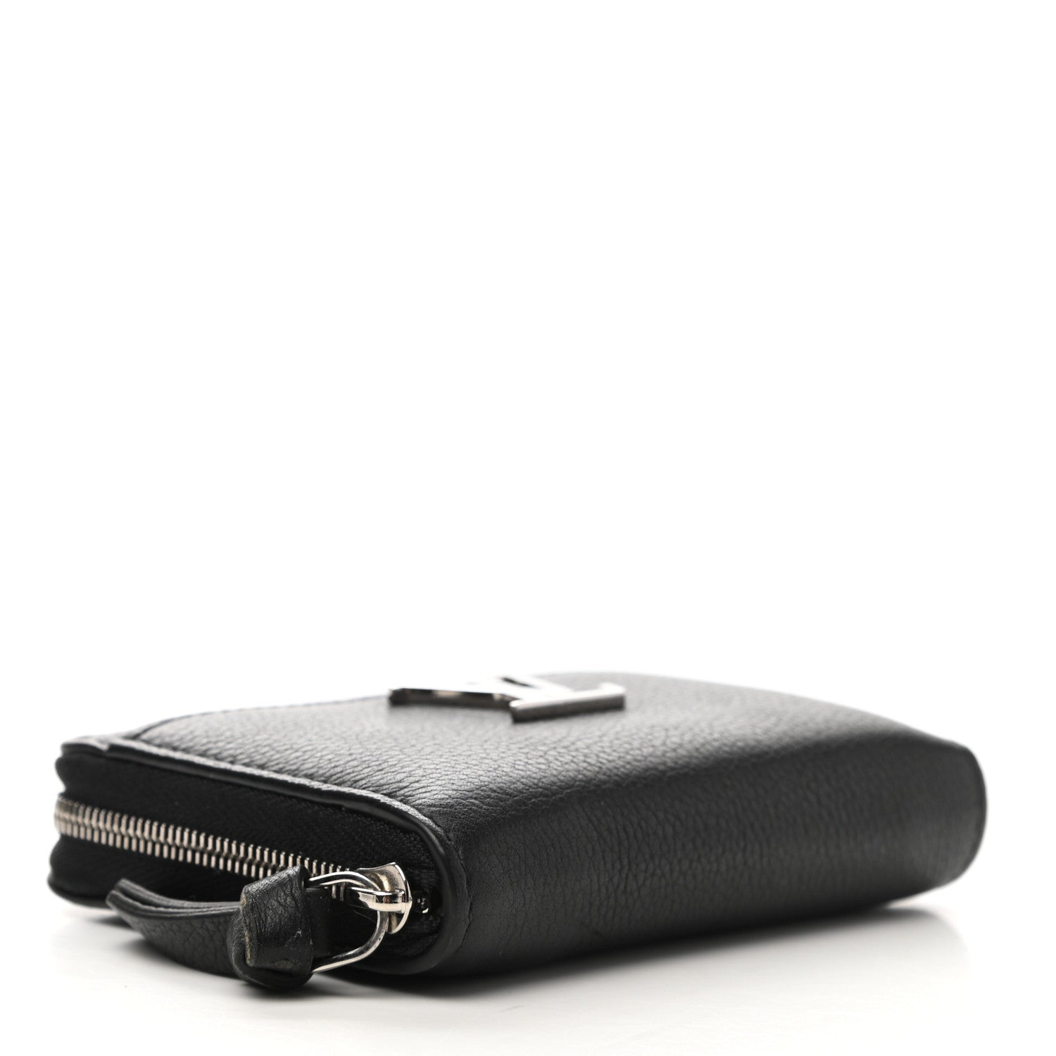Louis Vuitton Calfskin Lockme Zippy Coin Purse Black 4 of 9