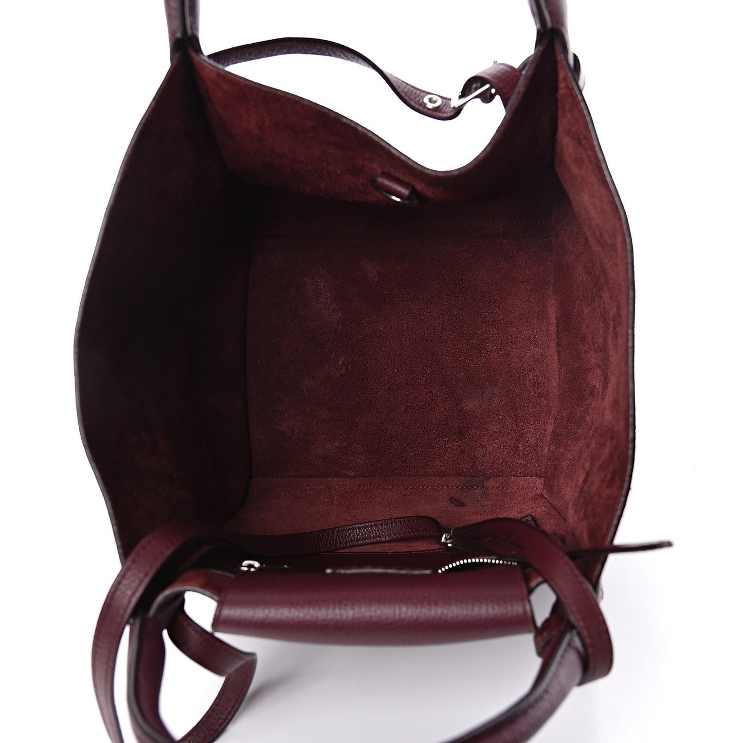 Supple Grained Calfskin Small Big Bag Wine