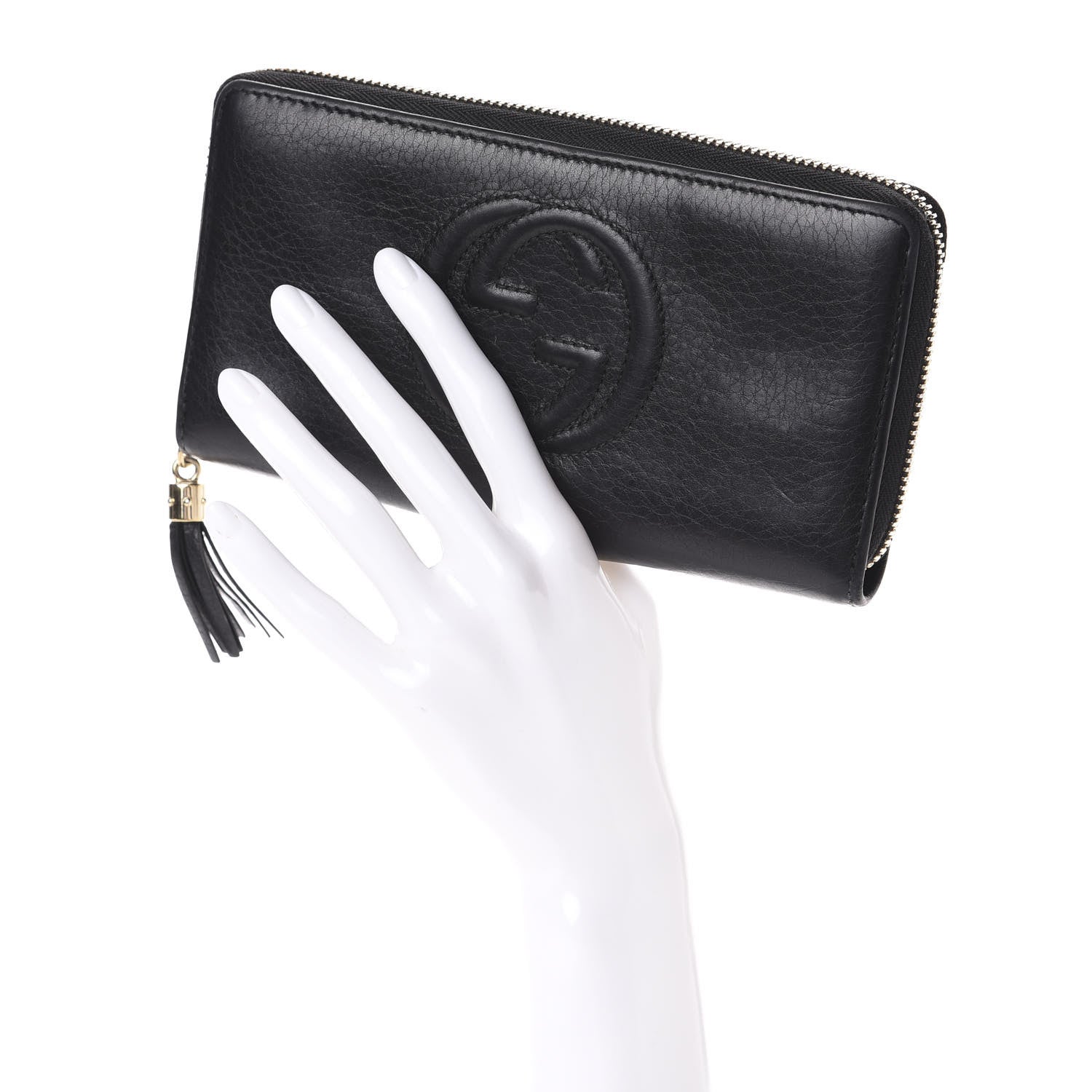 Gucci Calfskin Soho Zip Around Wallet Black 2 of 6