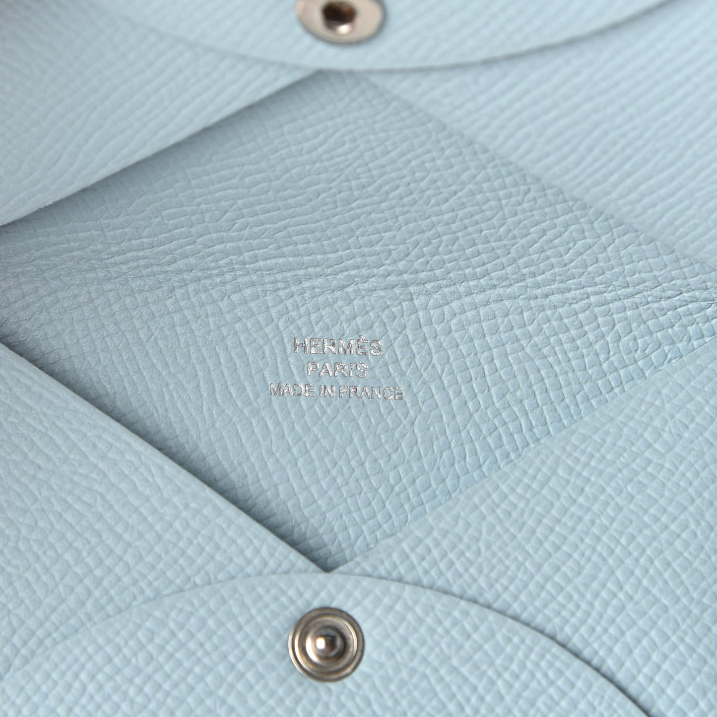 Epsom Calvi Card Case Bleu Zephyr