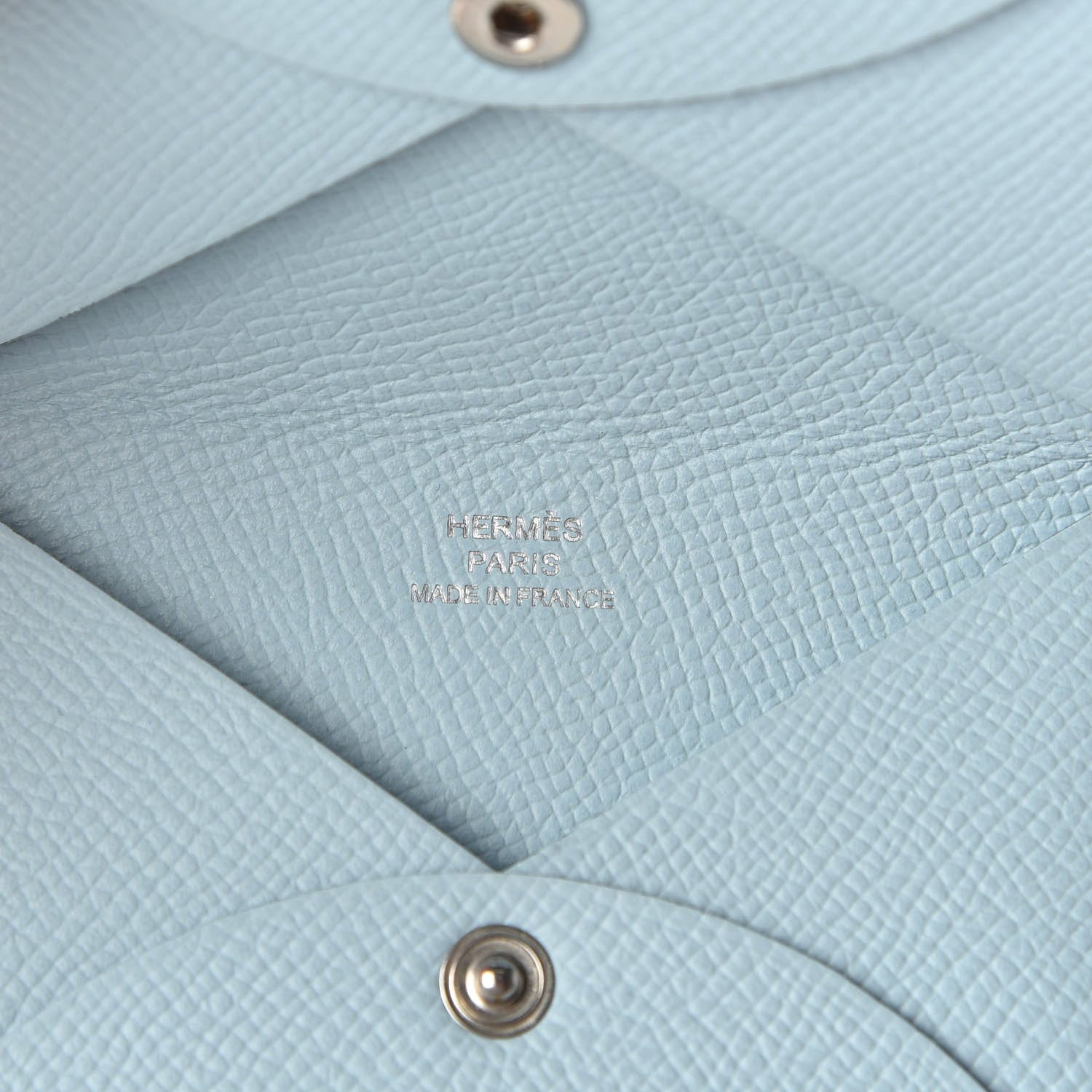 Hermes Epsom Calvi Card Case Bleu Zephyr 6 of 7