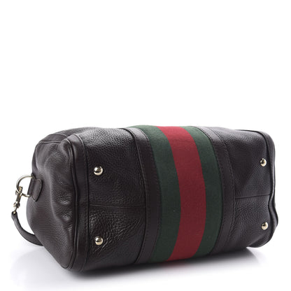Gucci Calfskin Vintage Web Medium Boston Dark Brown 5 of 11
