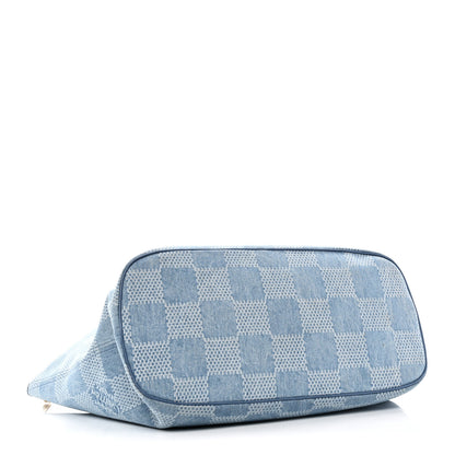 Louis Vuitton Damier Denim 3D Nevereverfull Denim Blue 5 of 11