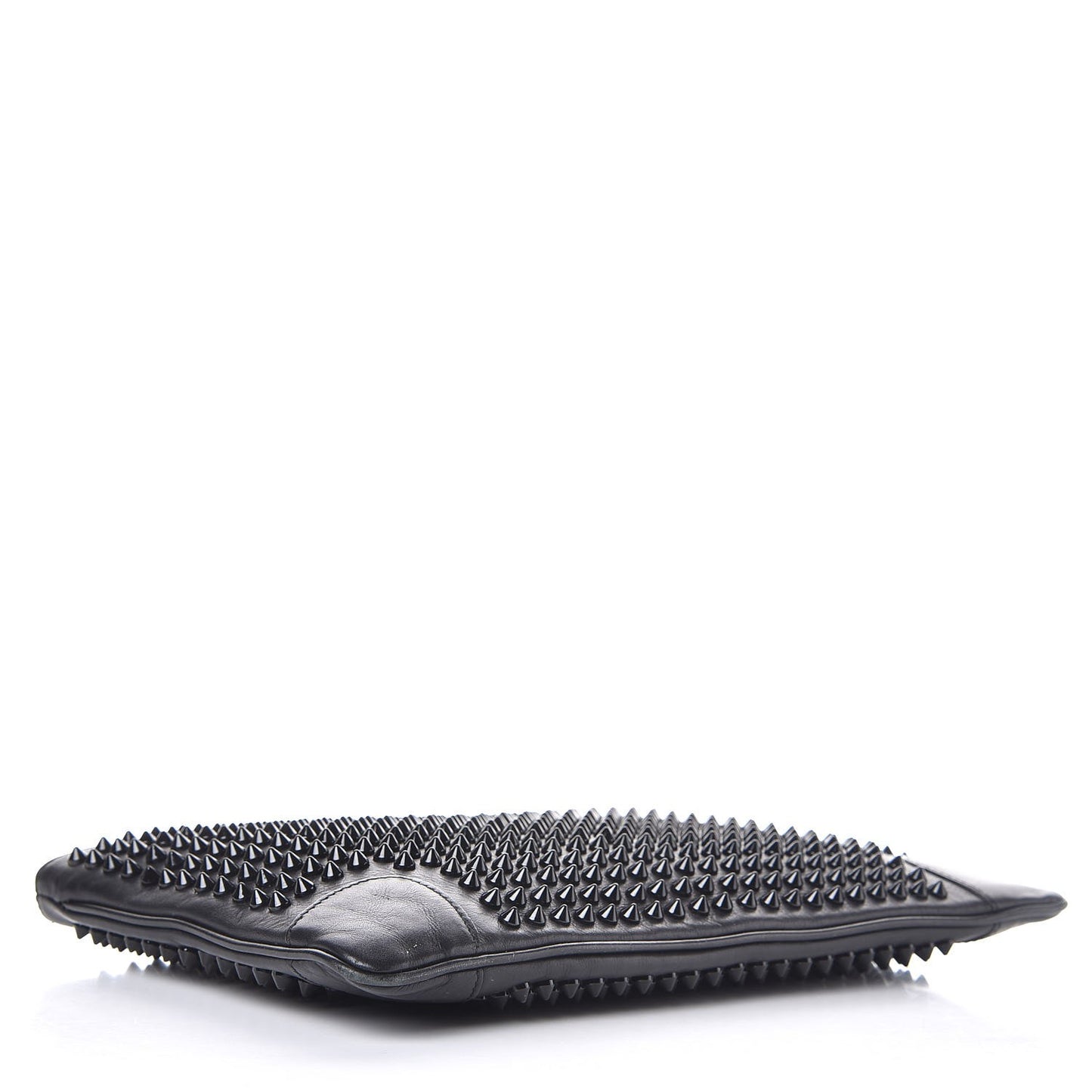 Calfskin Studded Loubiposh Clutch Black