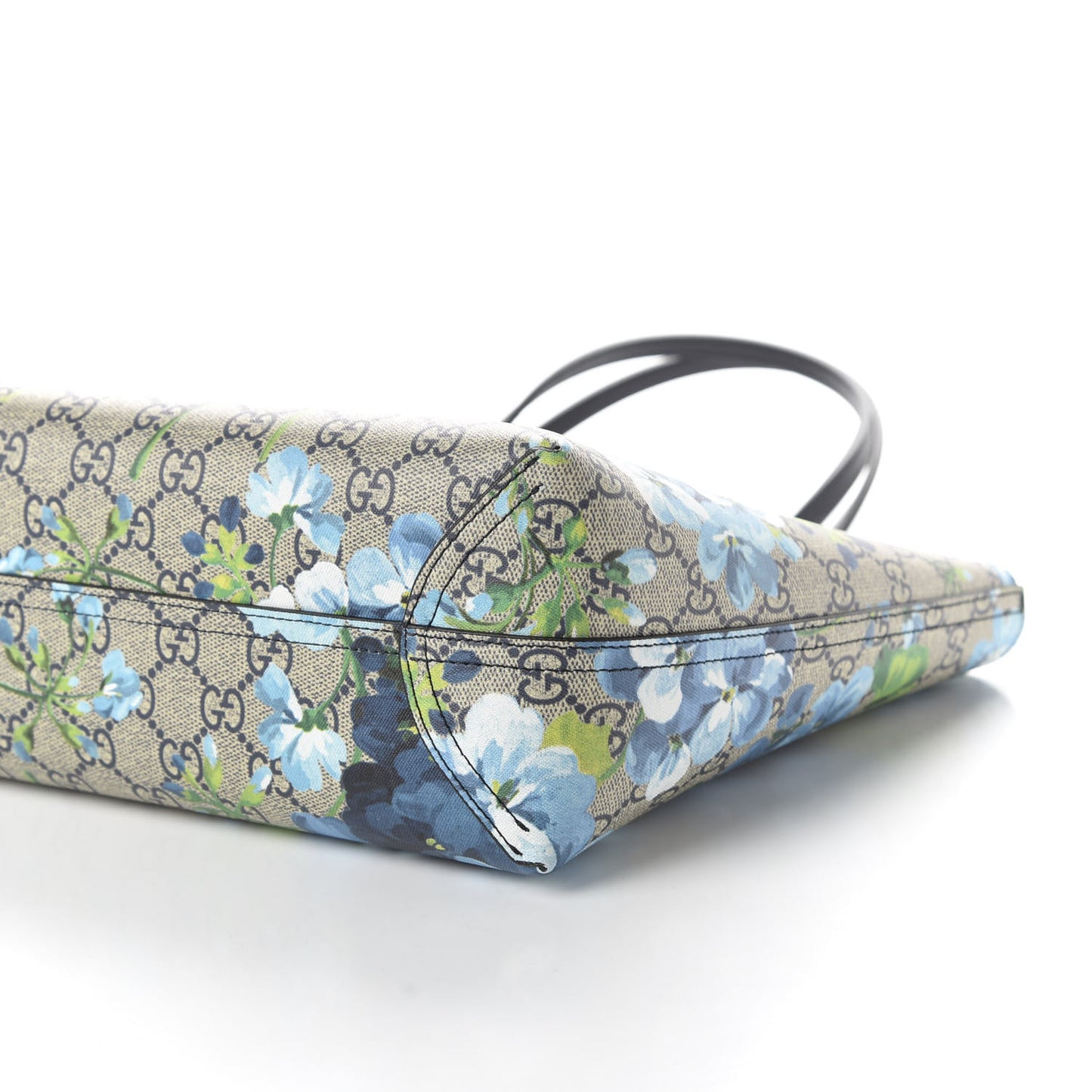 GG Supreme Monogram Blooms Small Reversible Tote Beige Blue Navy