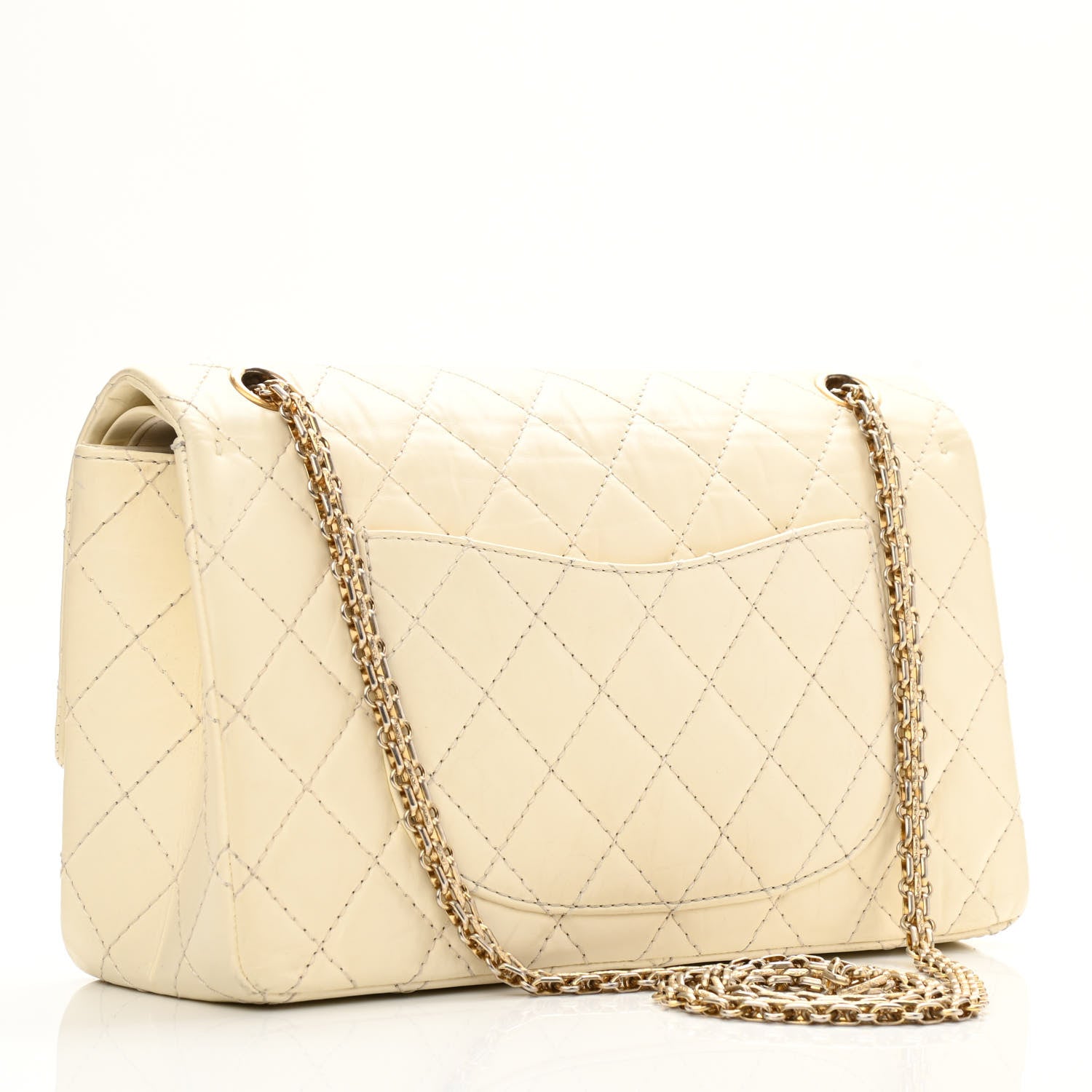 Chanel Aged Calfskin Quilted 2.55 Reissue 226 Flap Ivory 2 of 15