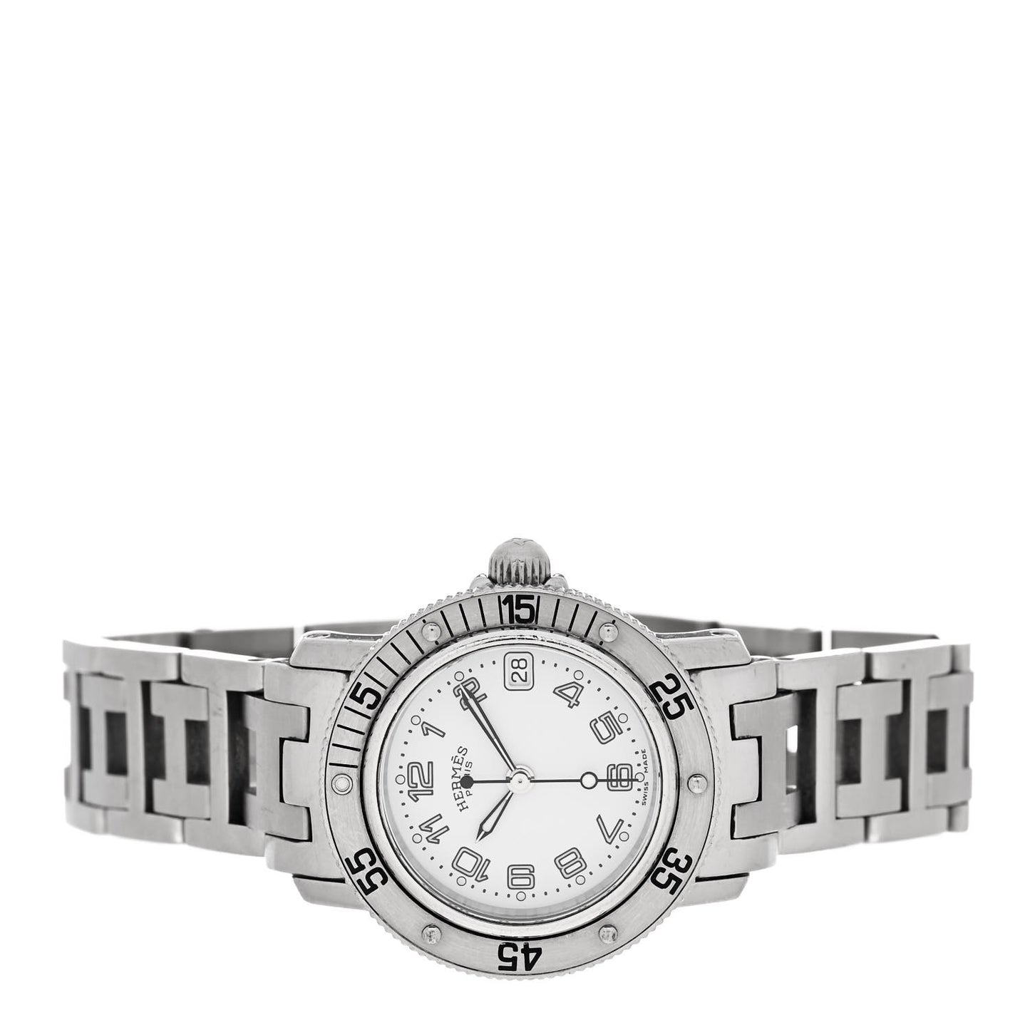 Stainless Steel 24mm Clipper Diver Quartz Watch White