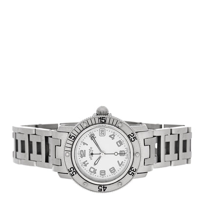 Hermes Stainless Steel 24mm Clipper Diver Quartz Watch White 2 of 4
