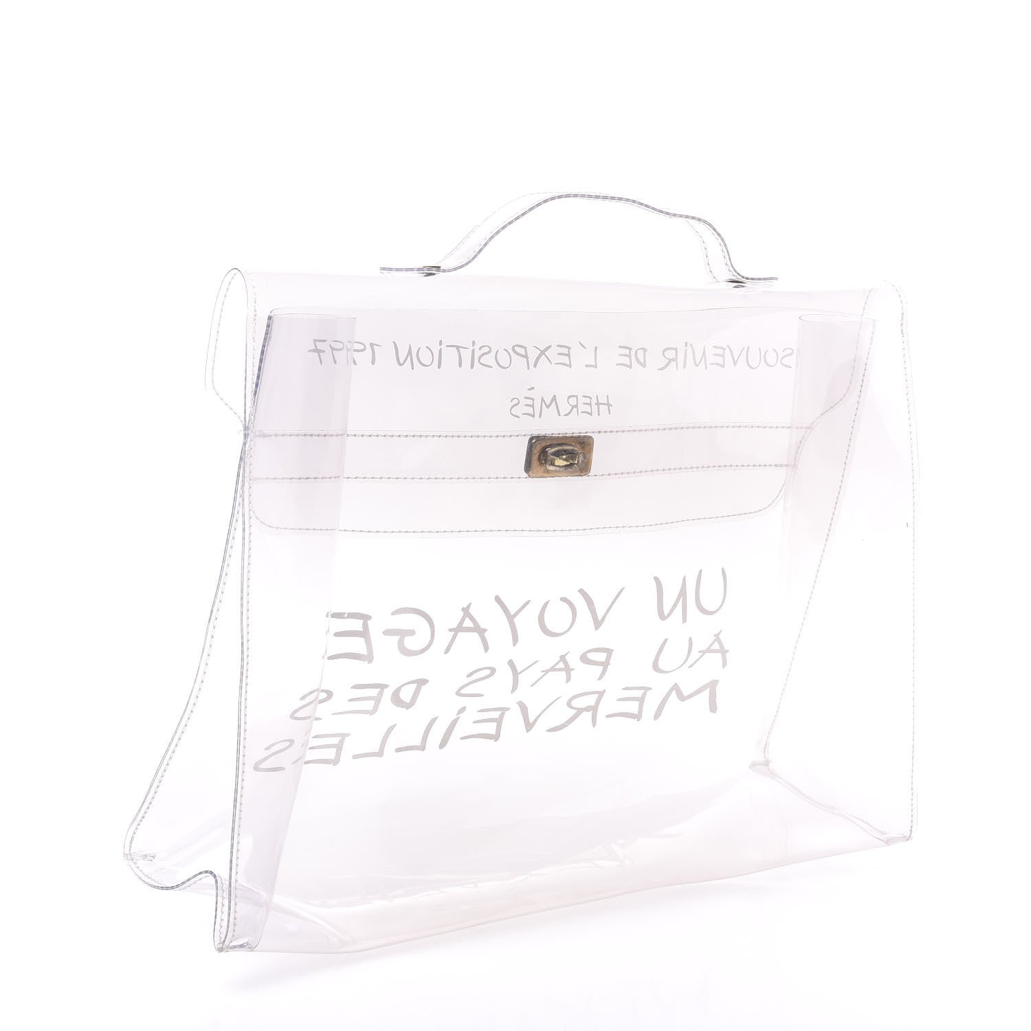 Hermes Vinyl Souvenir De L'Exposition Kelly Transparent 2 of 7