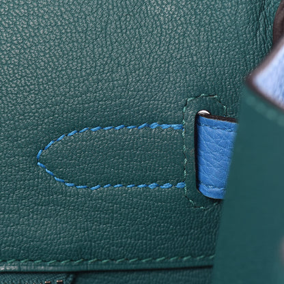 Hermes Togo Verso Birkin 35 Bleu Zanzibar Malachite 19 of 37