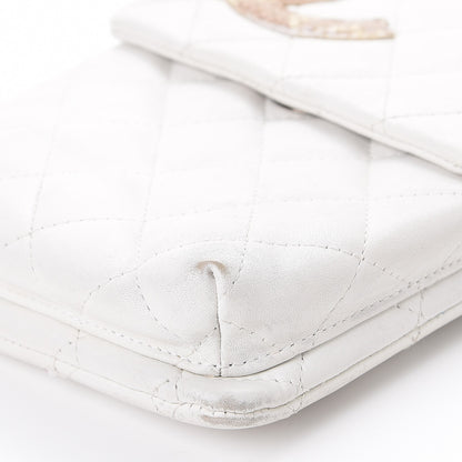 Chanel Calfskin Python Quilted Cambon Shoulder Bag White 7 of 10