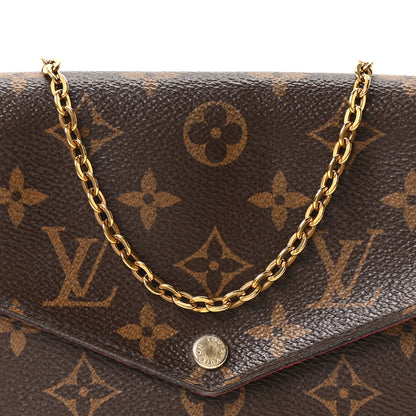 Louis Vuitton Monogram Pochette Felicie Chain Wallet Fuchsia 8 of 10