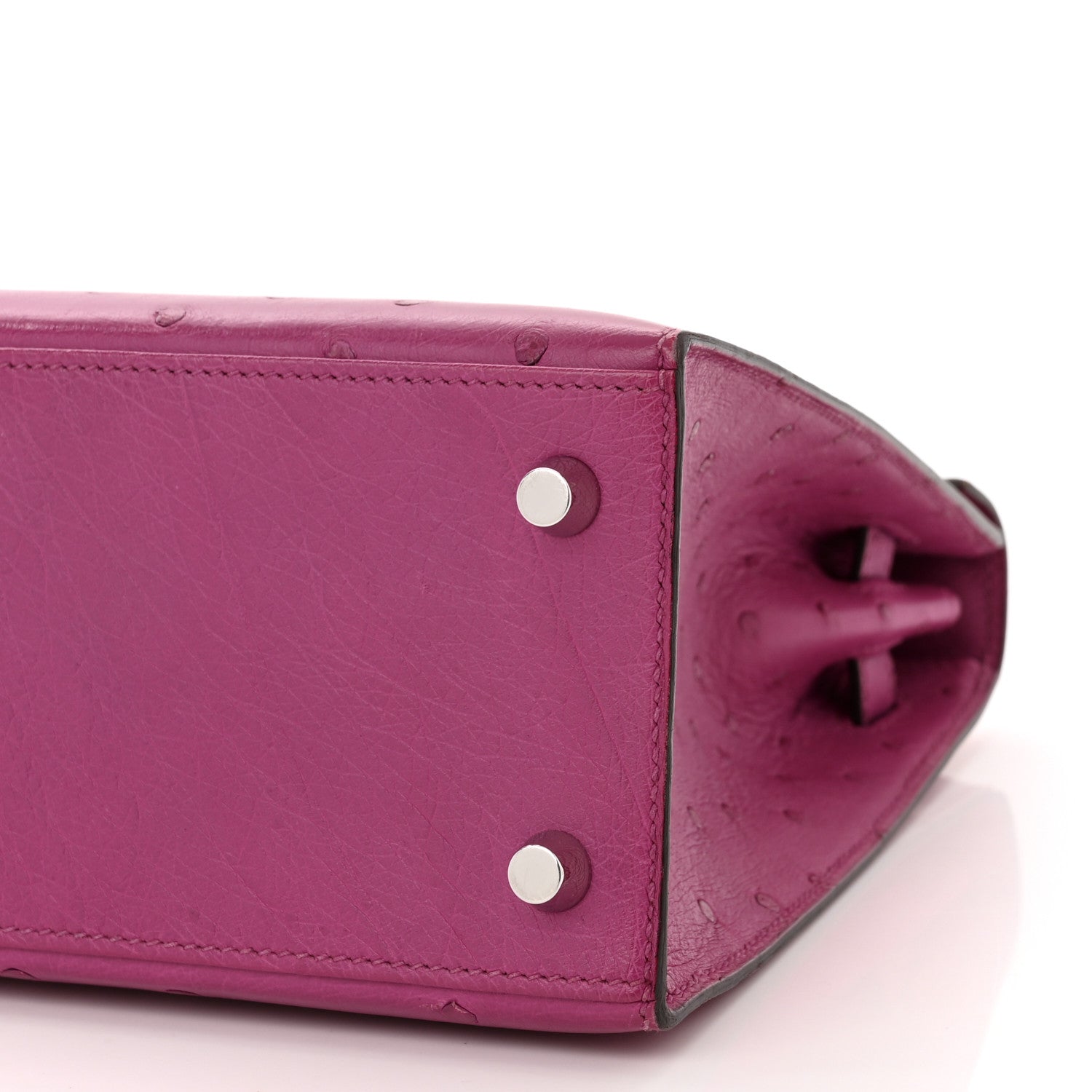Hermes Ostrich Kelly Sellier 25 Rose Pourpre 10 of 12