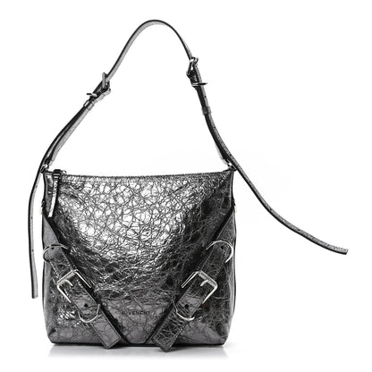 Givenchy Metallic Calfskin Small Voyou Bag Silver 1 of 10
