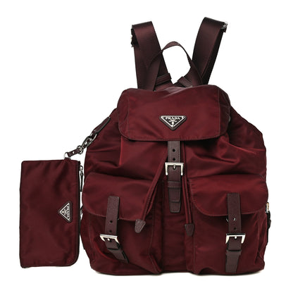 Prada Tessuto Nylon Vela Medium Backpack Bordeaux 1 of 9