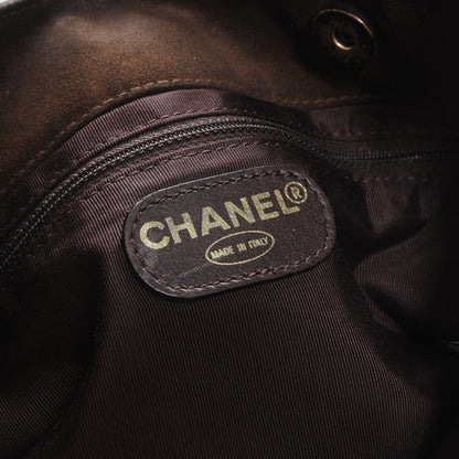 Chanel Suede Tortoise Chain CC Shoulder Bag Brown 6 of 8