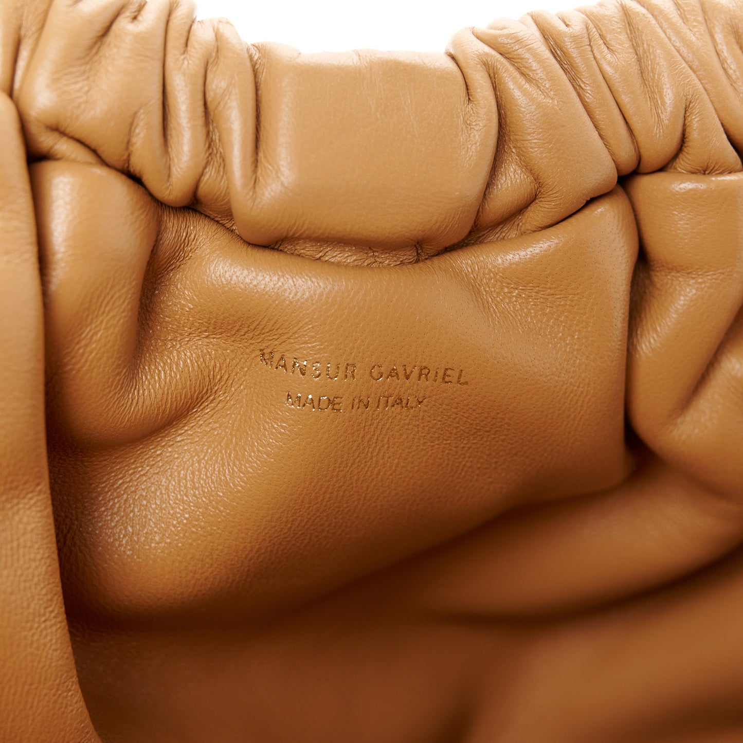 Lambskin Cloud Mini Clutch Caramel