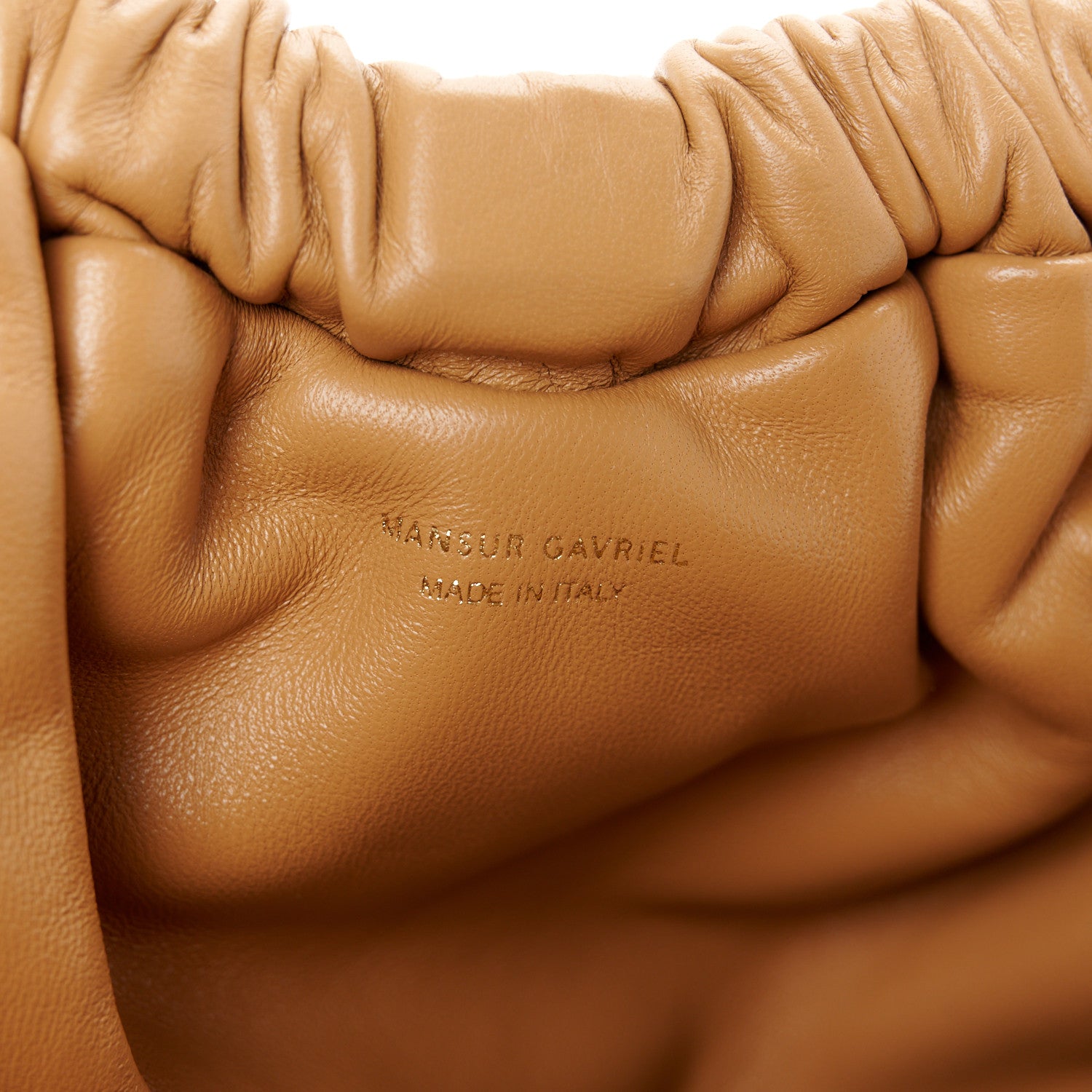 Mansur Gavriel Lambskin Cloud Mini Clutch Caramel 6 of 10