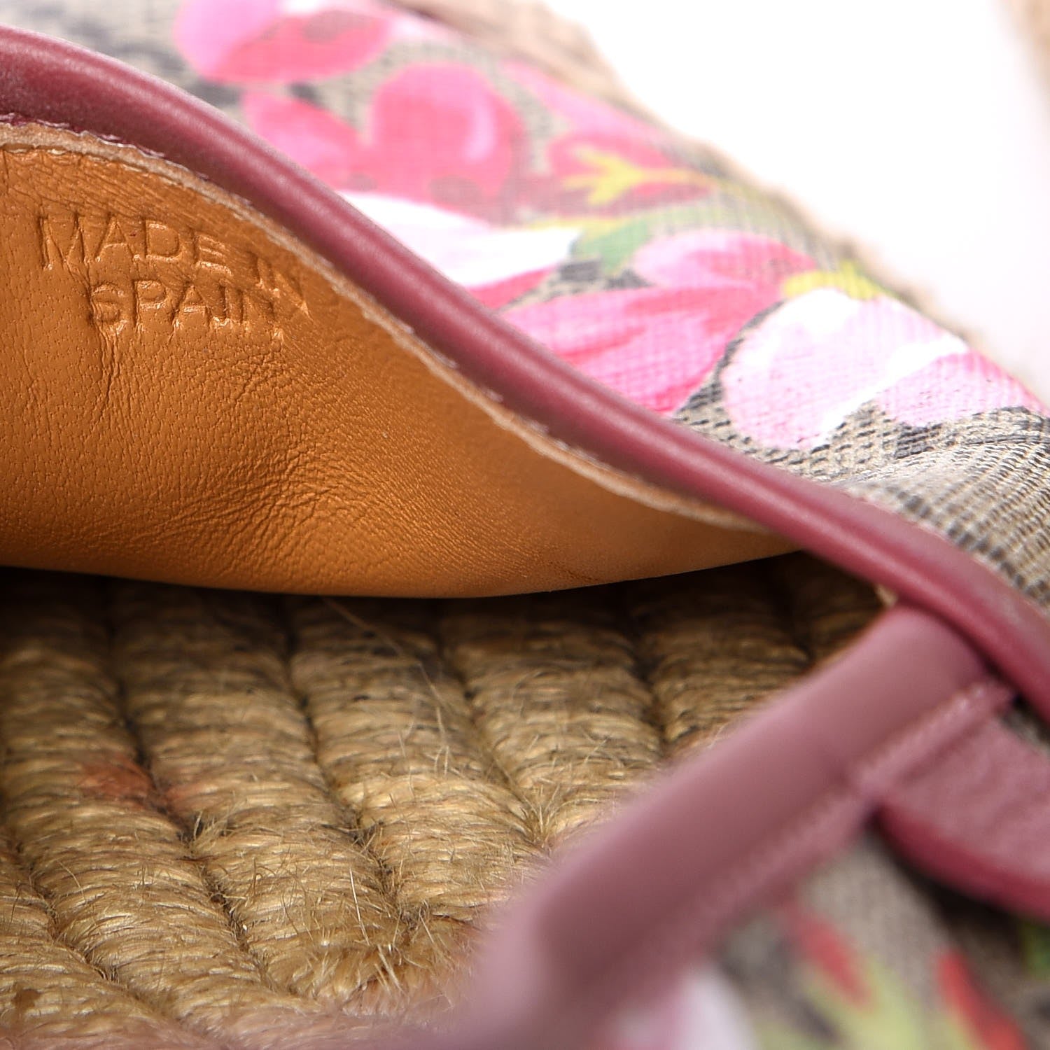 Gucci GG Supreme Monogram Blooms Espadrilles 39 Beige Multicolor Dry Rose 7 of 10