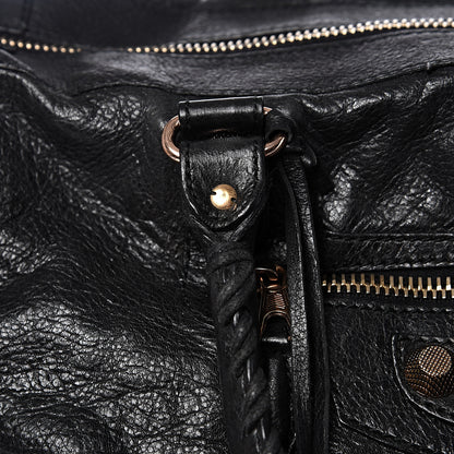 Balenciaga Agneau Giant 12 Rose Gold Hardware Weekender Black 11 of 13