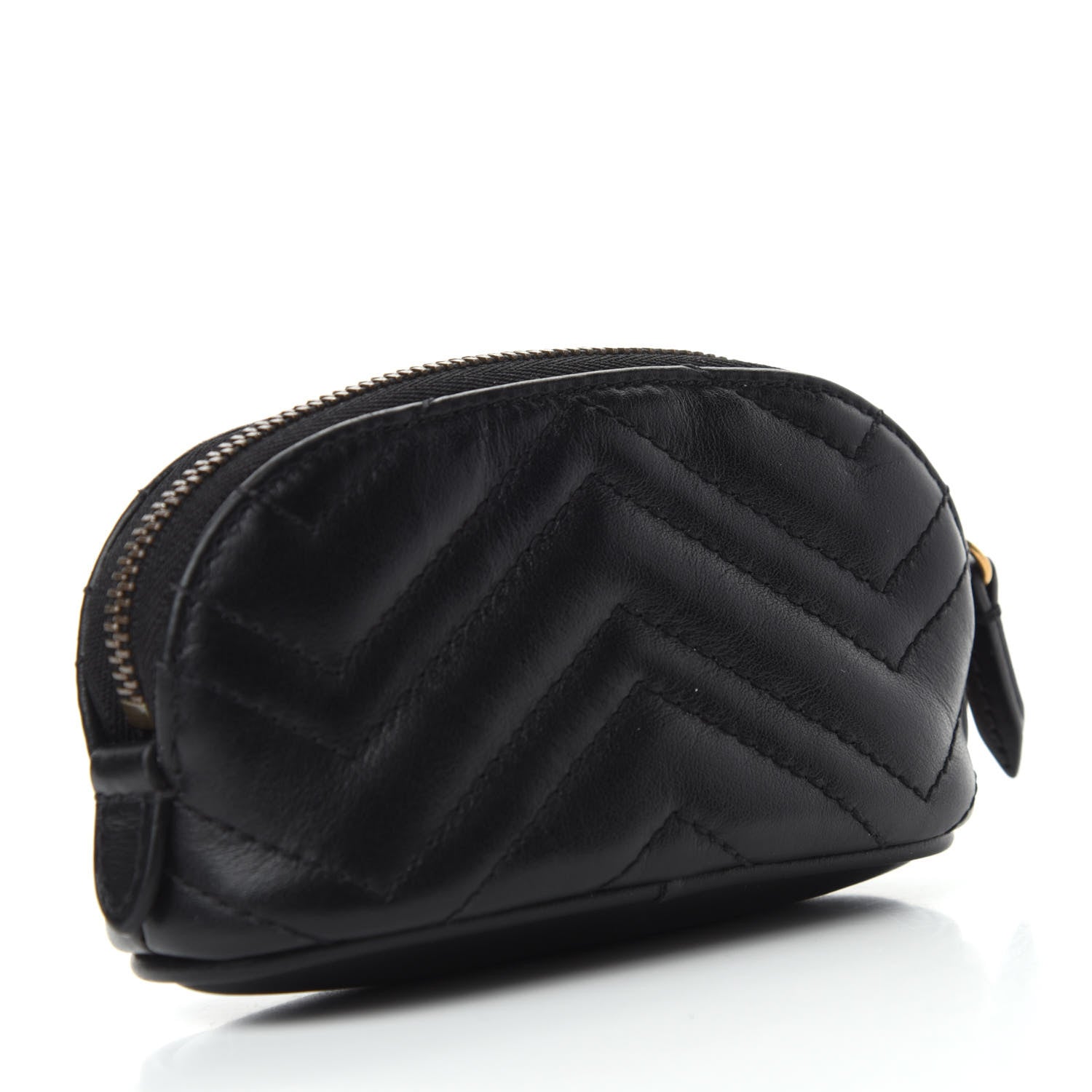 Gucci Calfskin Matelasse GG Marmont Key Pouch Black 3 of 8