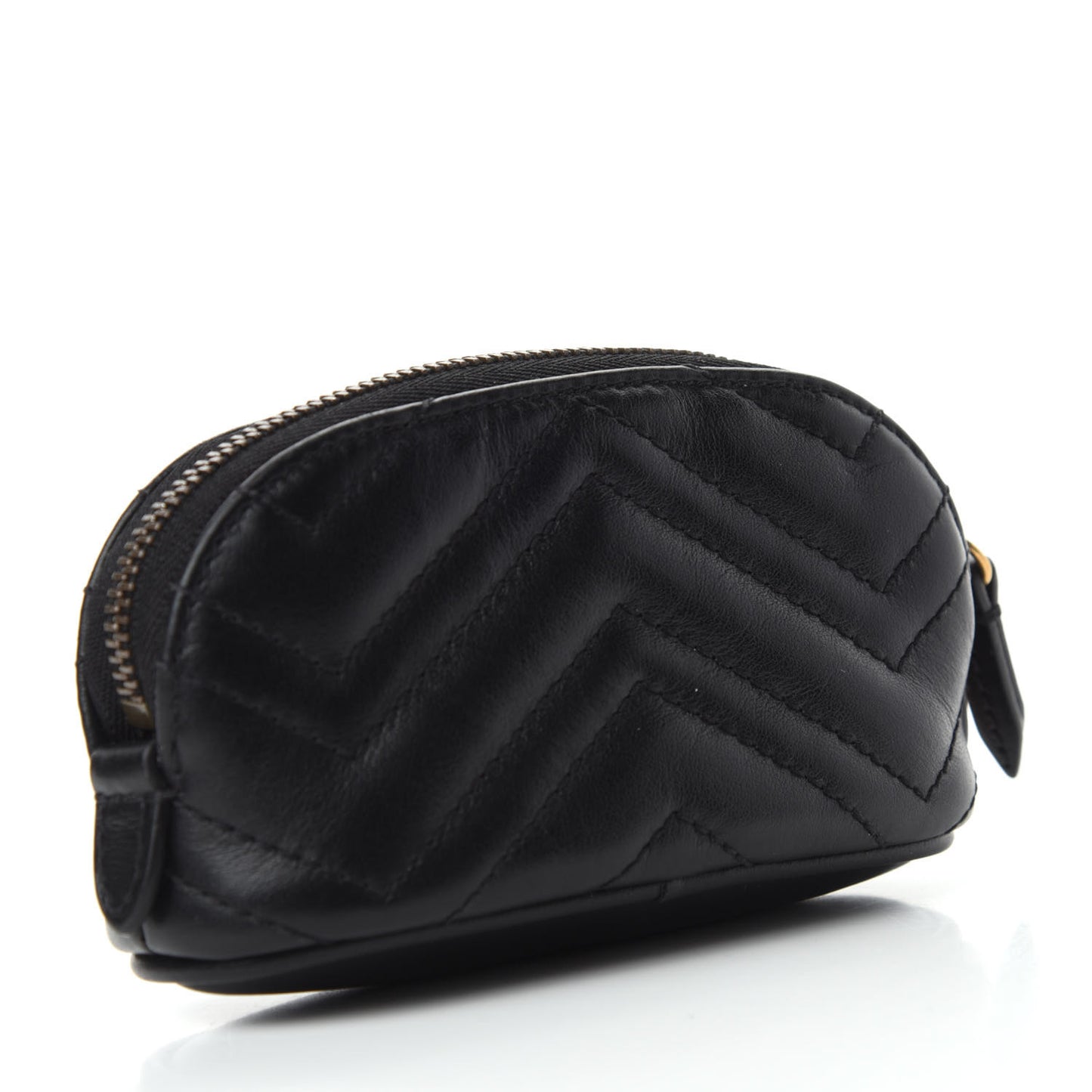 Calfskin Matelasse GG Marmont Key Pouch Black