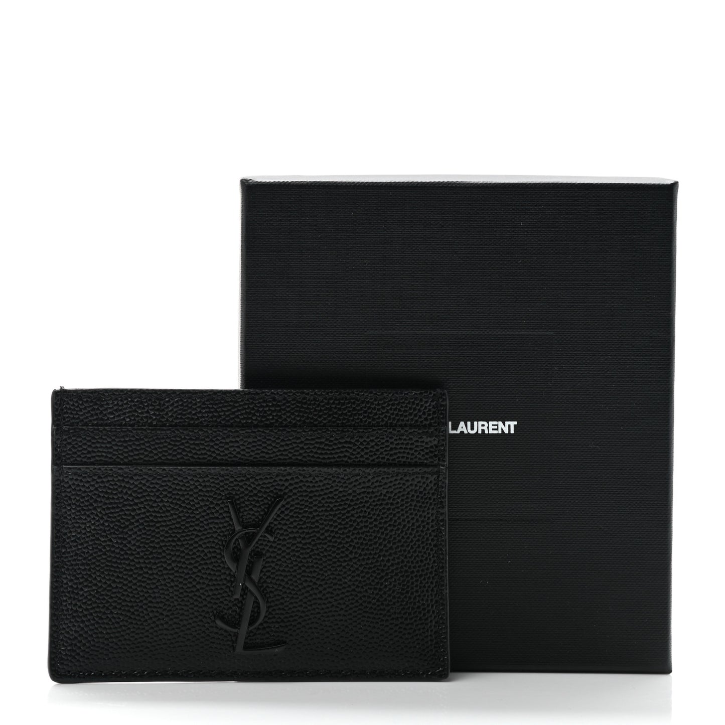 Grain De Poudre Monogram Credit Card Case Black