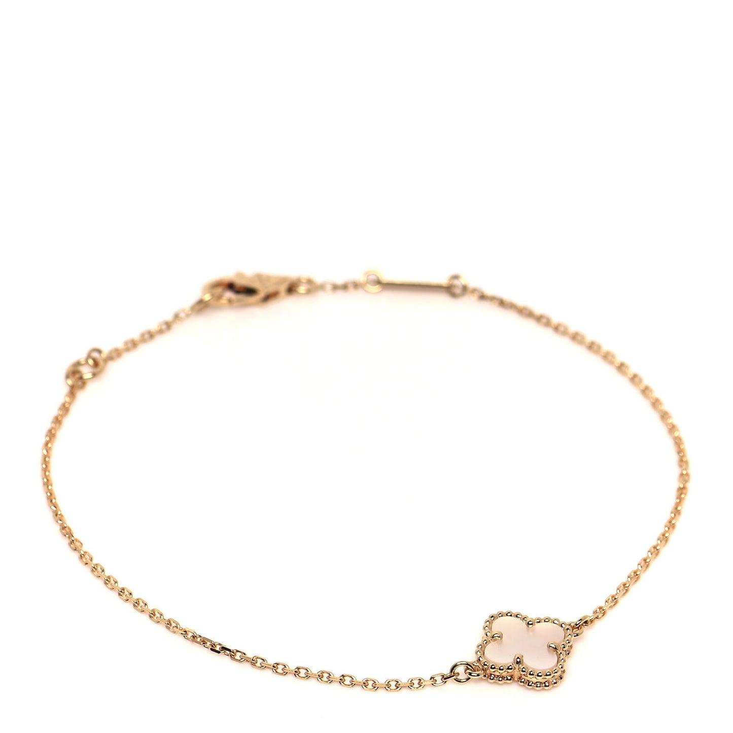 18K Yellow Gold Mother of Pearl Sweet Alhambra Bracelet